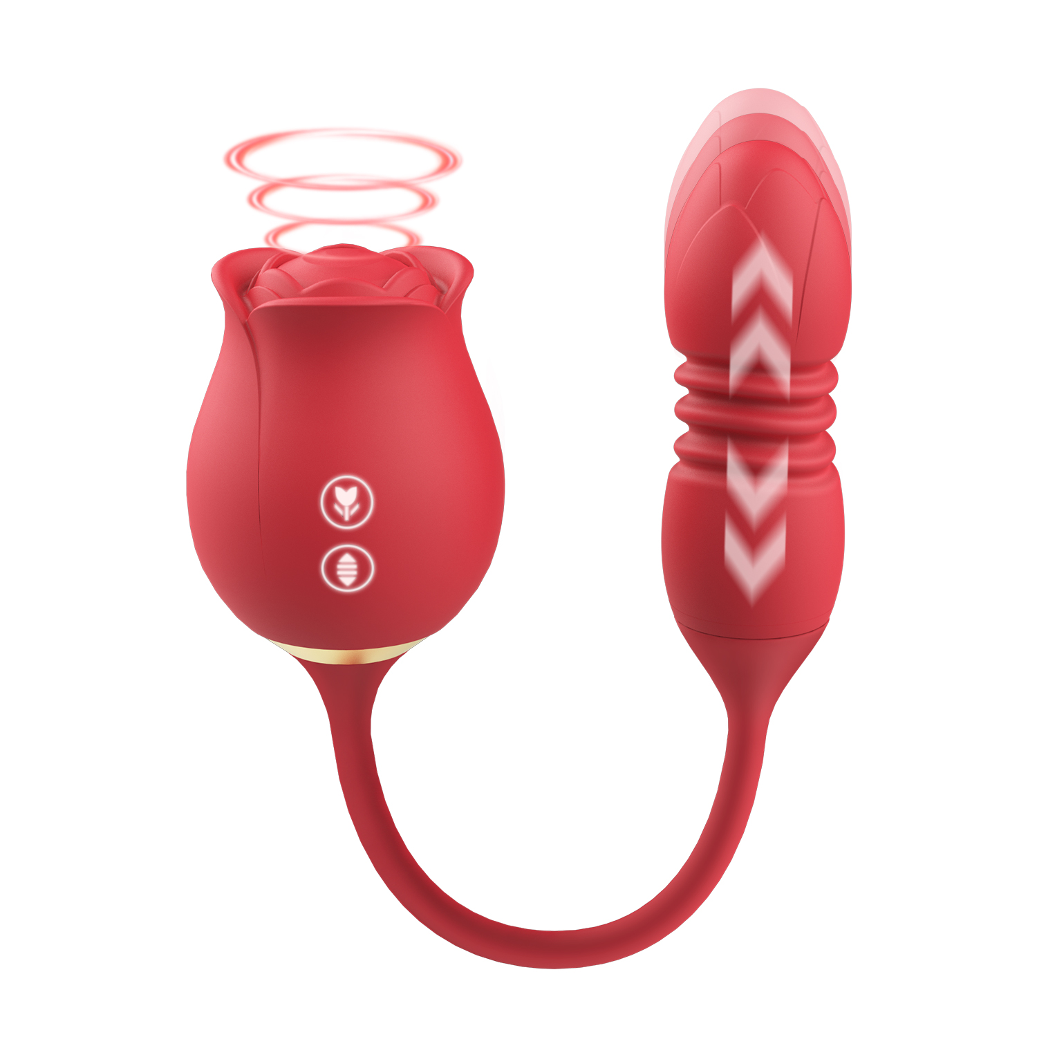 Valina | VSekreets Pulsating Rose Clit Stimulator With Thrusting Vibrator