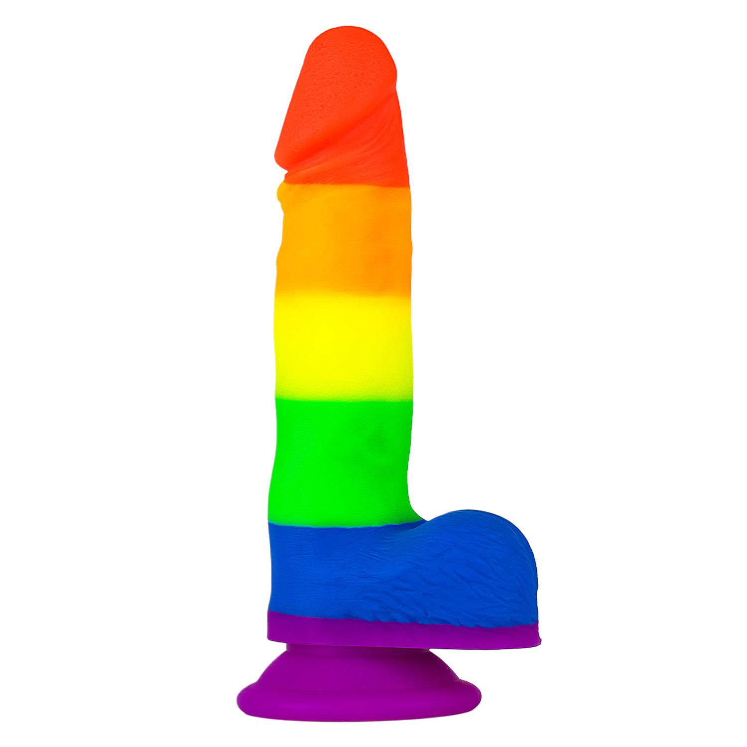 VSekreets Rainbow Colored Gay Dildo With Suction Cup – 7.5 Inch