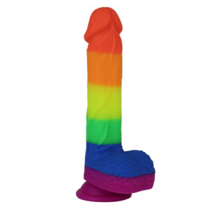 VSekreets | 8 Inch Colorful Male Rainbow Dildo