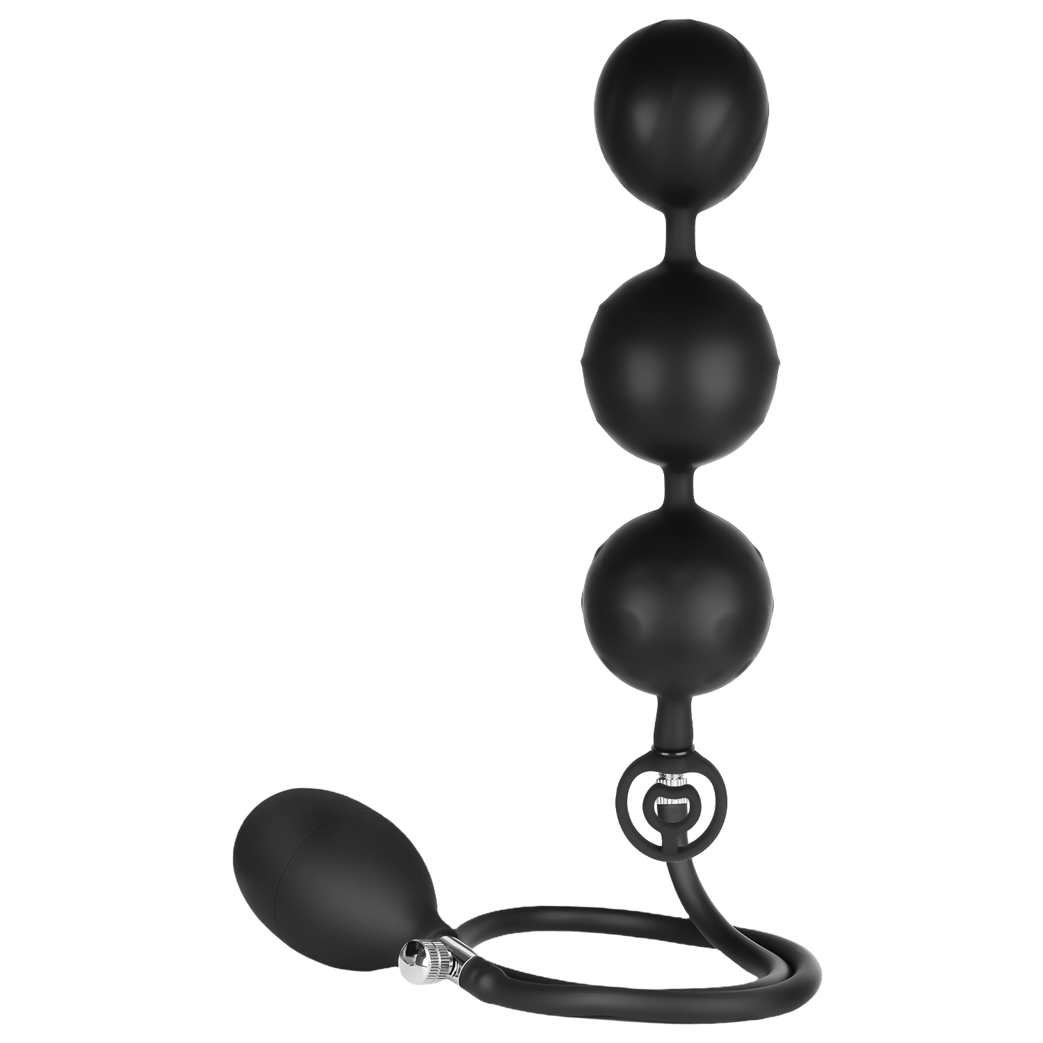 VSekreets Silicone Inflatable Anal Beads With Cock & Ball Rings