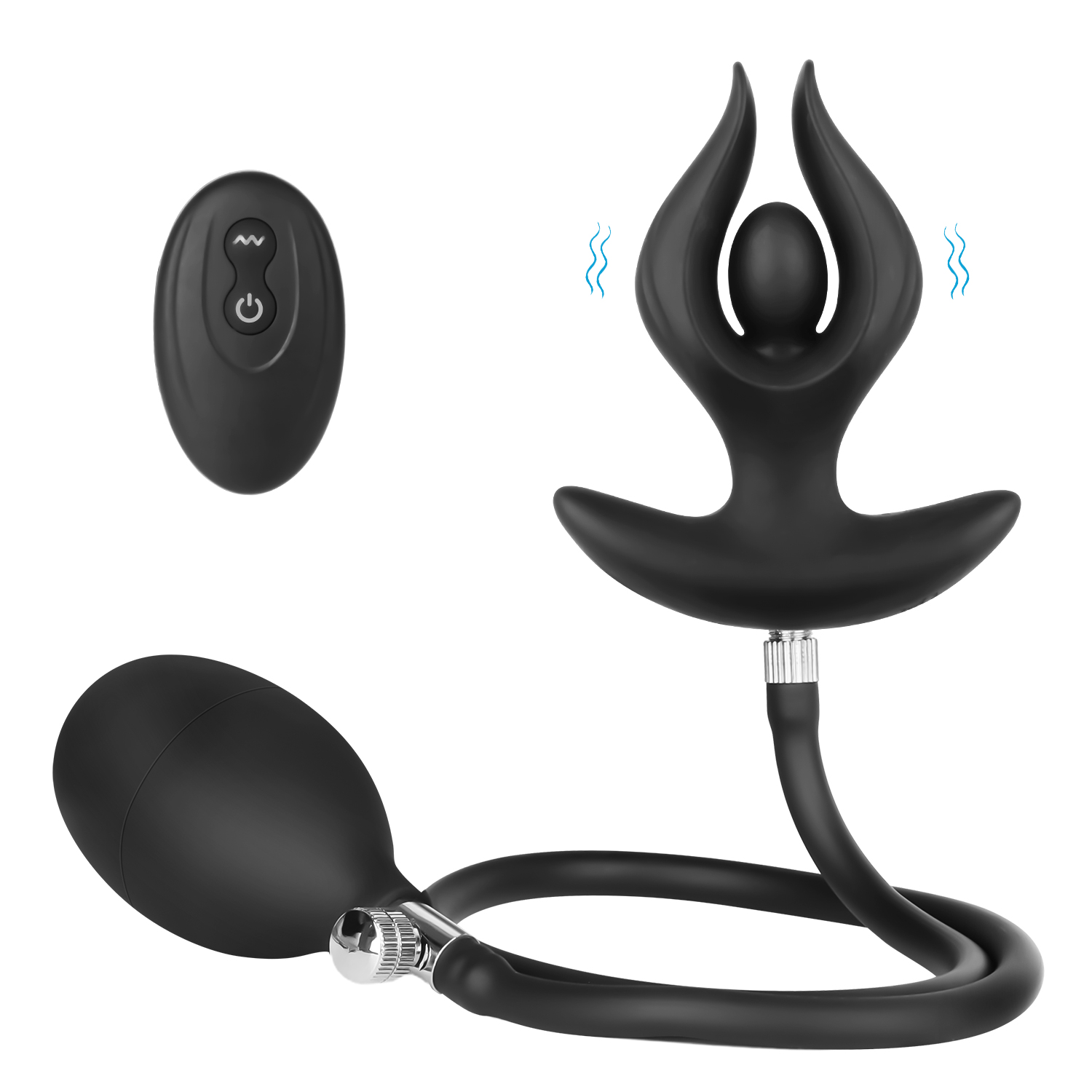 VSekreets Silicone Inflatable Vibrating Butt Plug