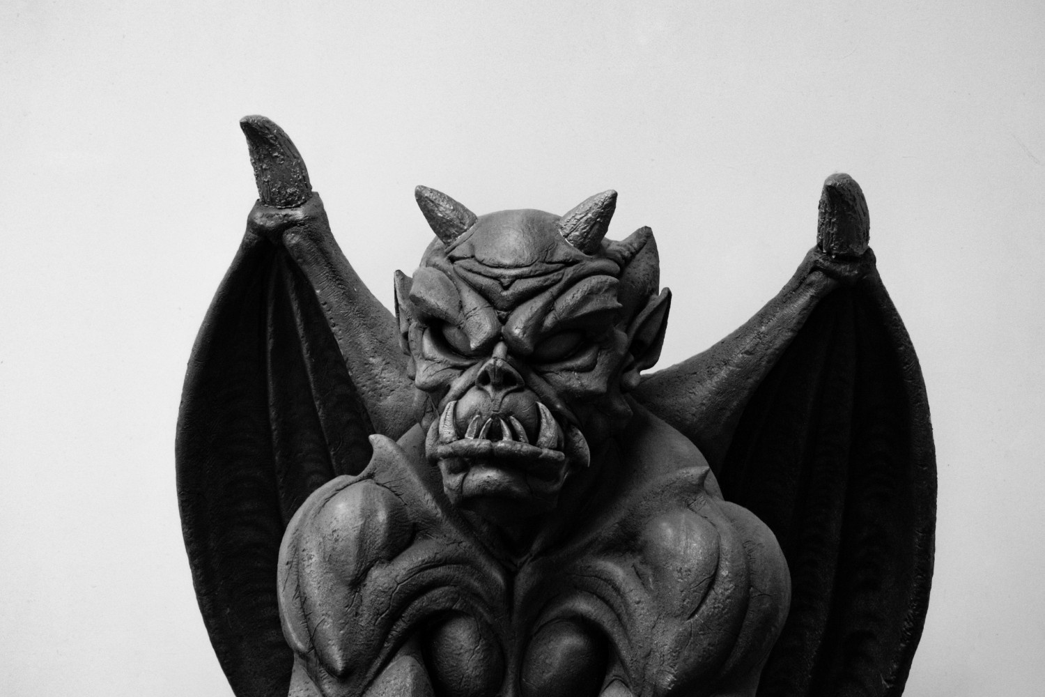 Black and white gargoyle