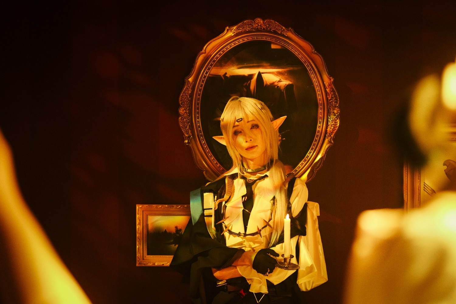 Person in an elf costume