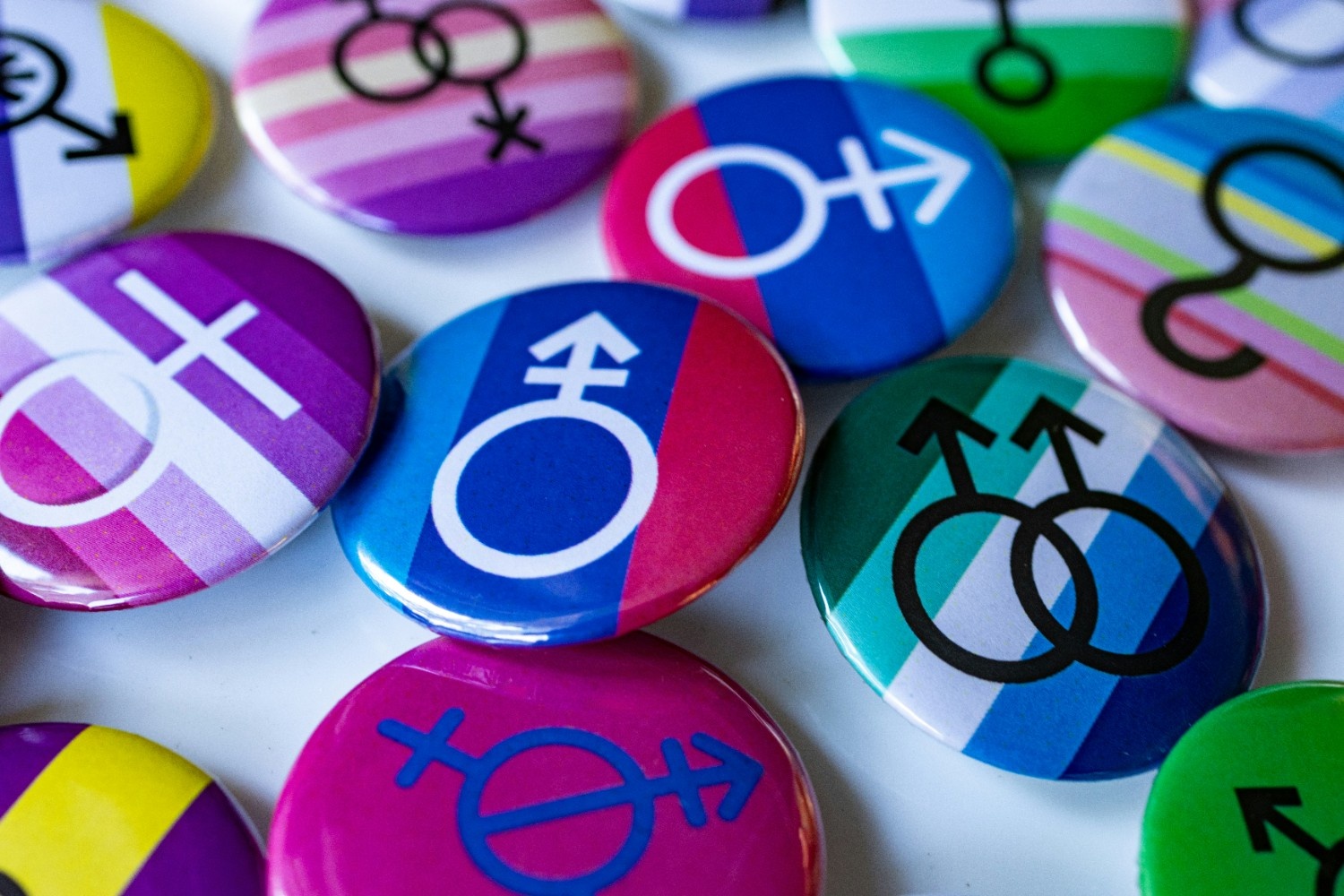 Buttons with different symbols on them