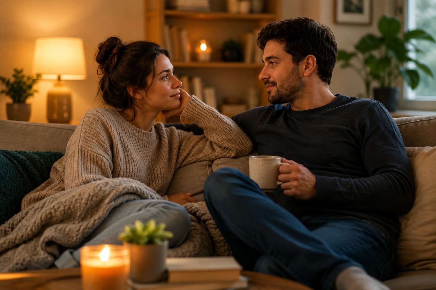 Couple creating emotional safety in a relationship