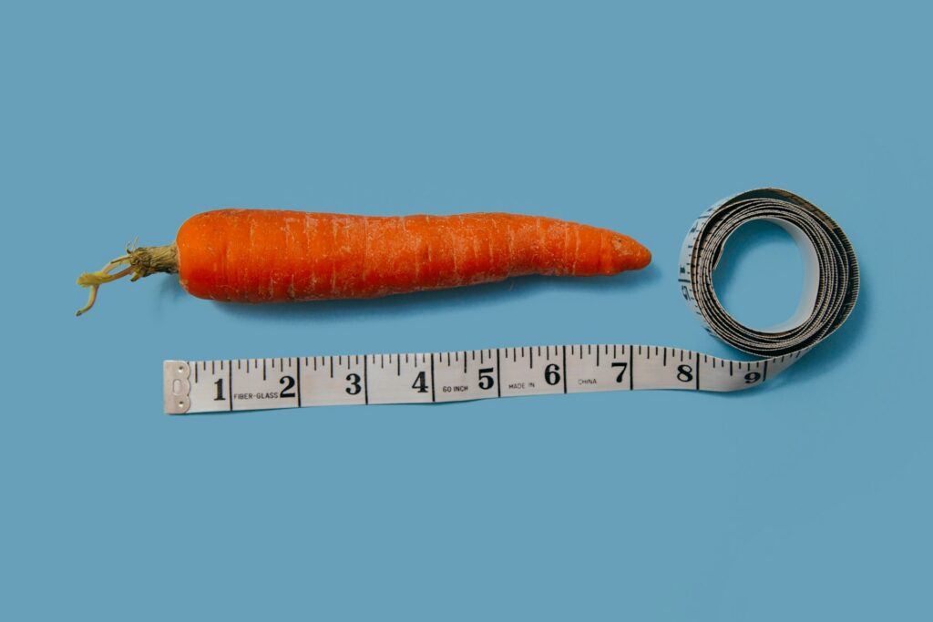carrot with measuring tape