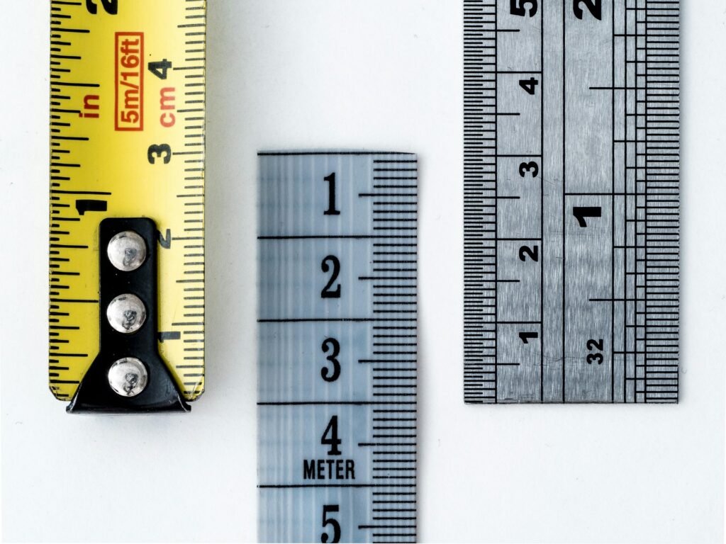 three different rulers